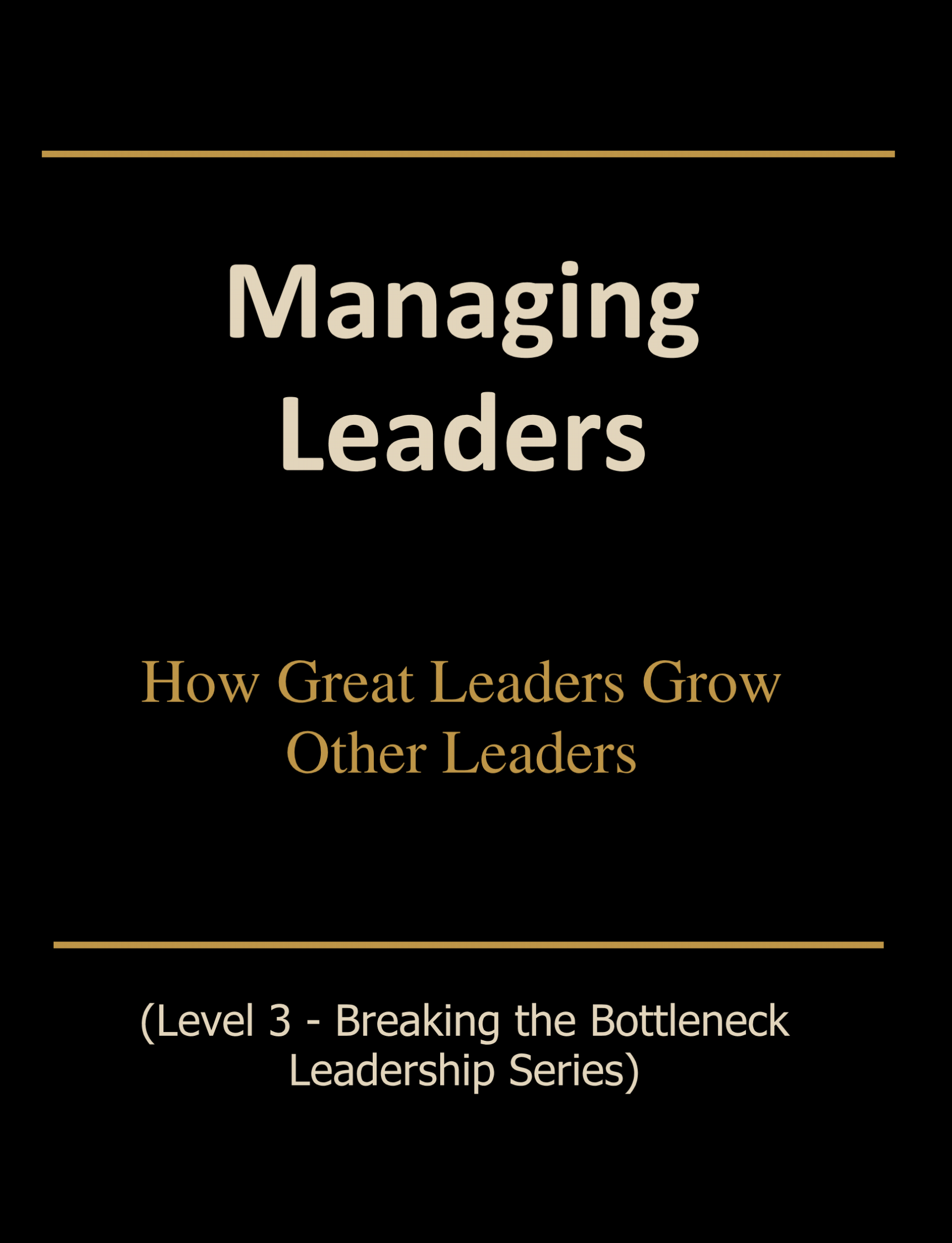 Managing Leaders Workbook Cover