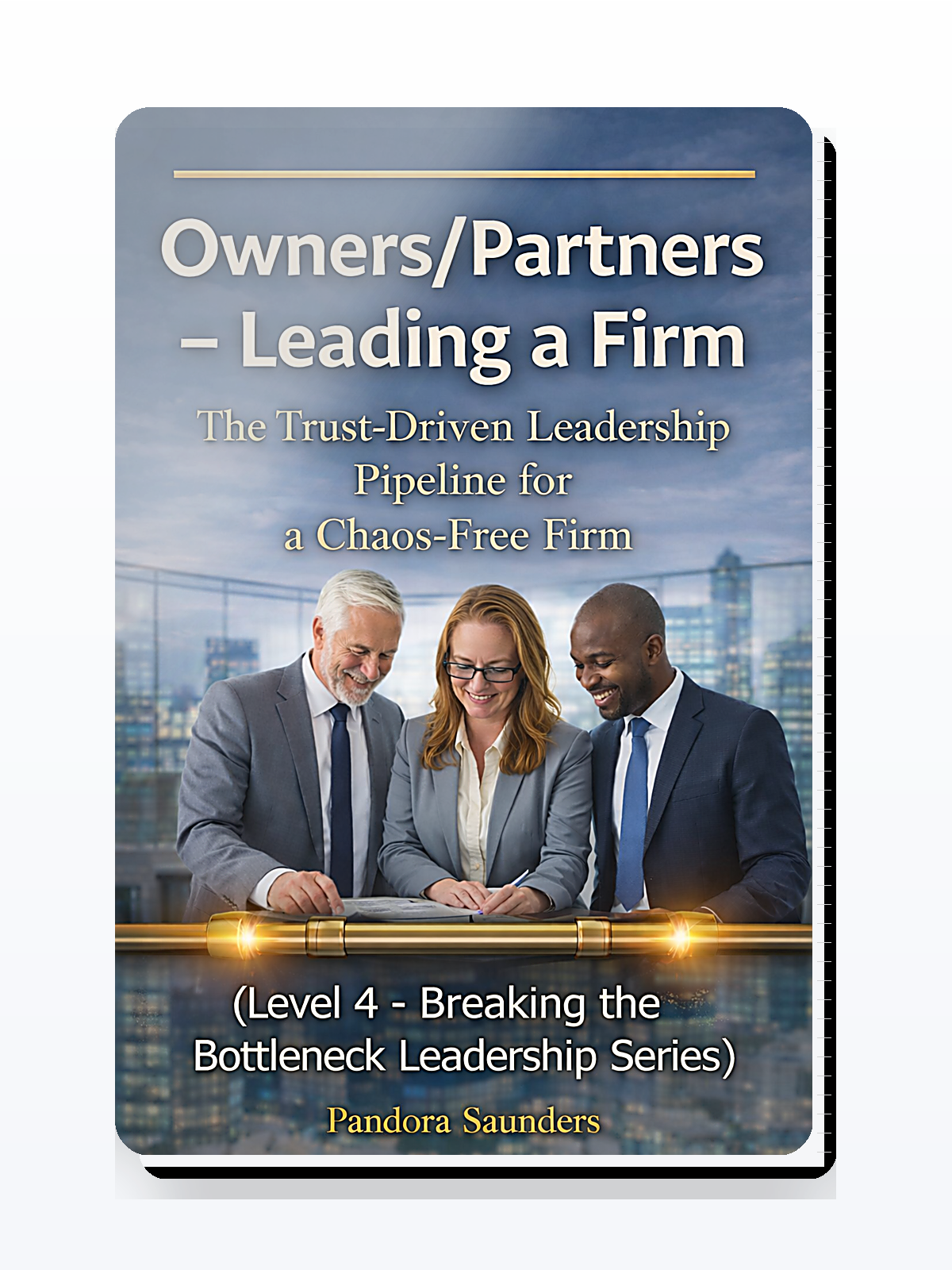 Leading a Firm — leadership workbook cover by Pandora Saunders